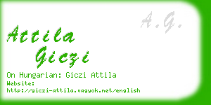 attila giczi business card